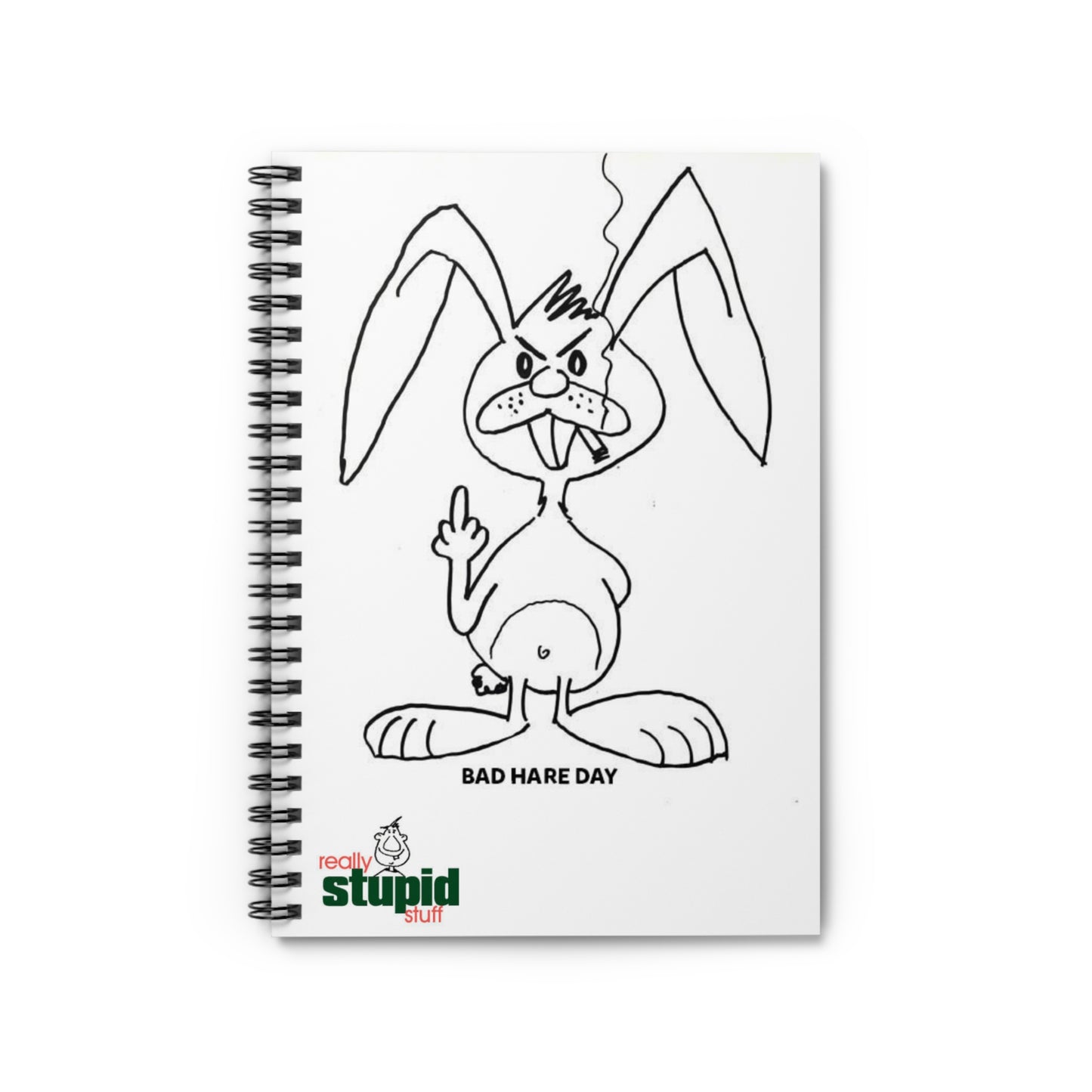 Bad Hare Day Spiral Notebook - Ruled Line