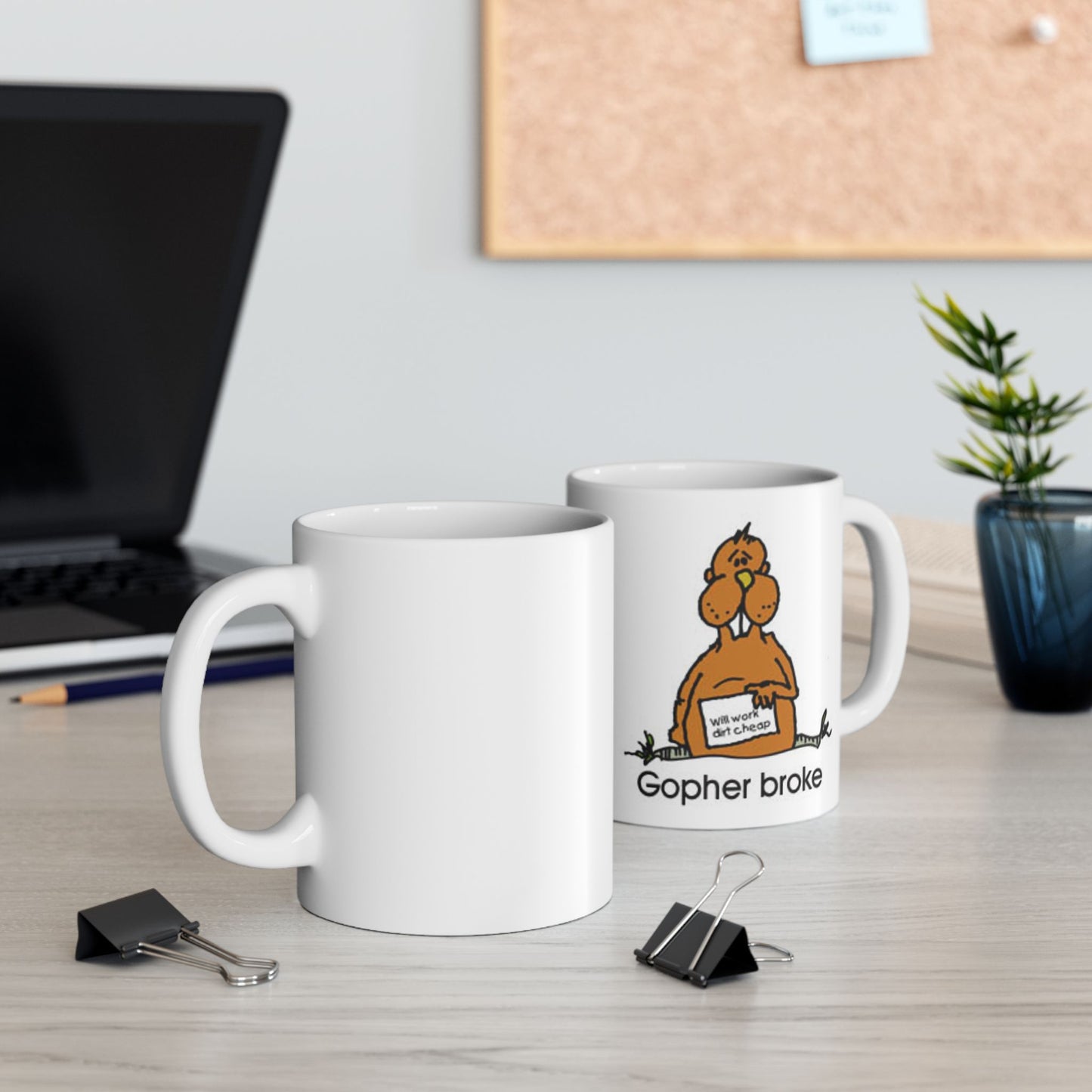Gopher Broke Ceramic Mug, (11oz, 15oz)