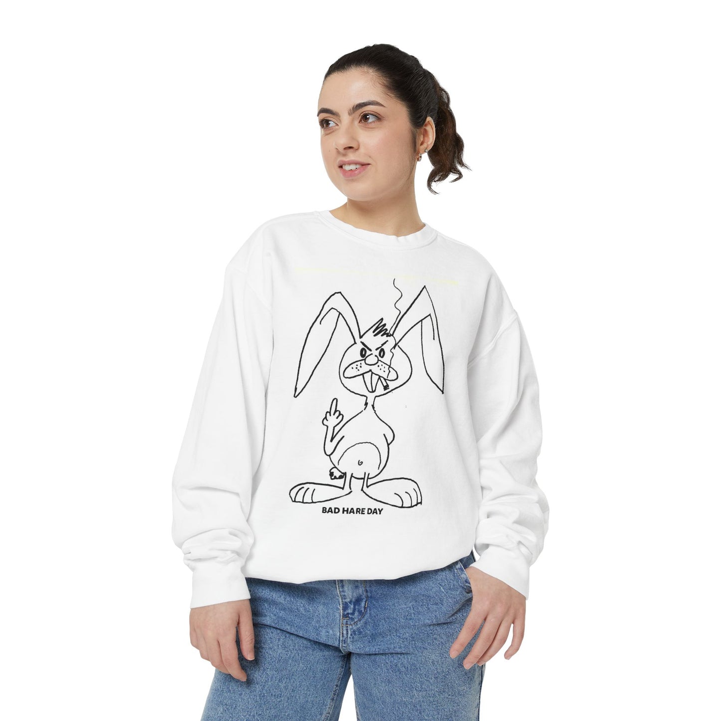 Bad Hare Day Unisex Garment-Dyed Sweatshirt