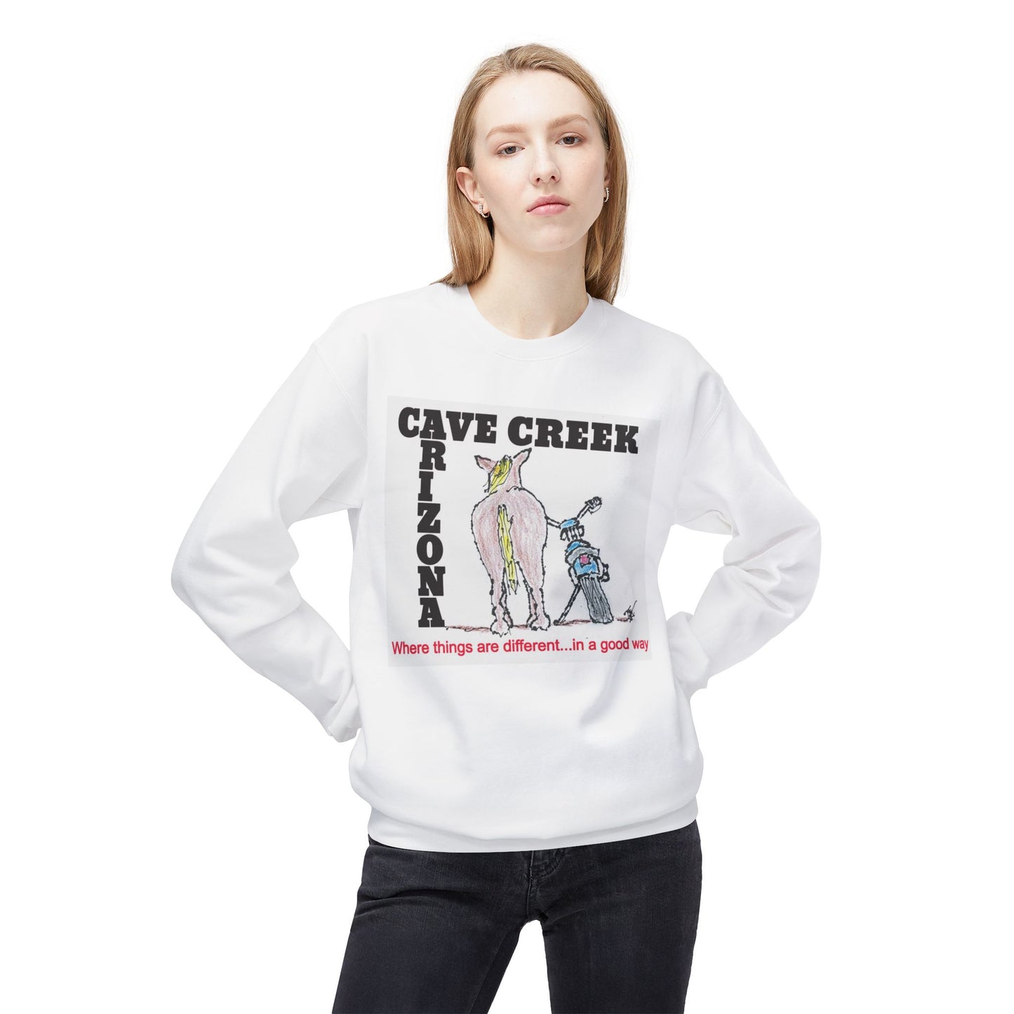 Cave Creek Fleece Crewneck Sweatshirt - Unique and Comfy