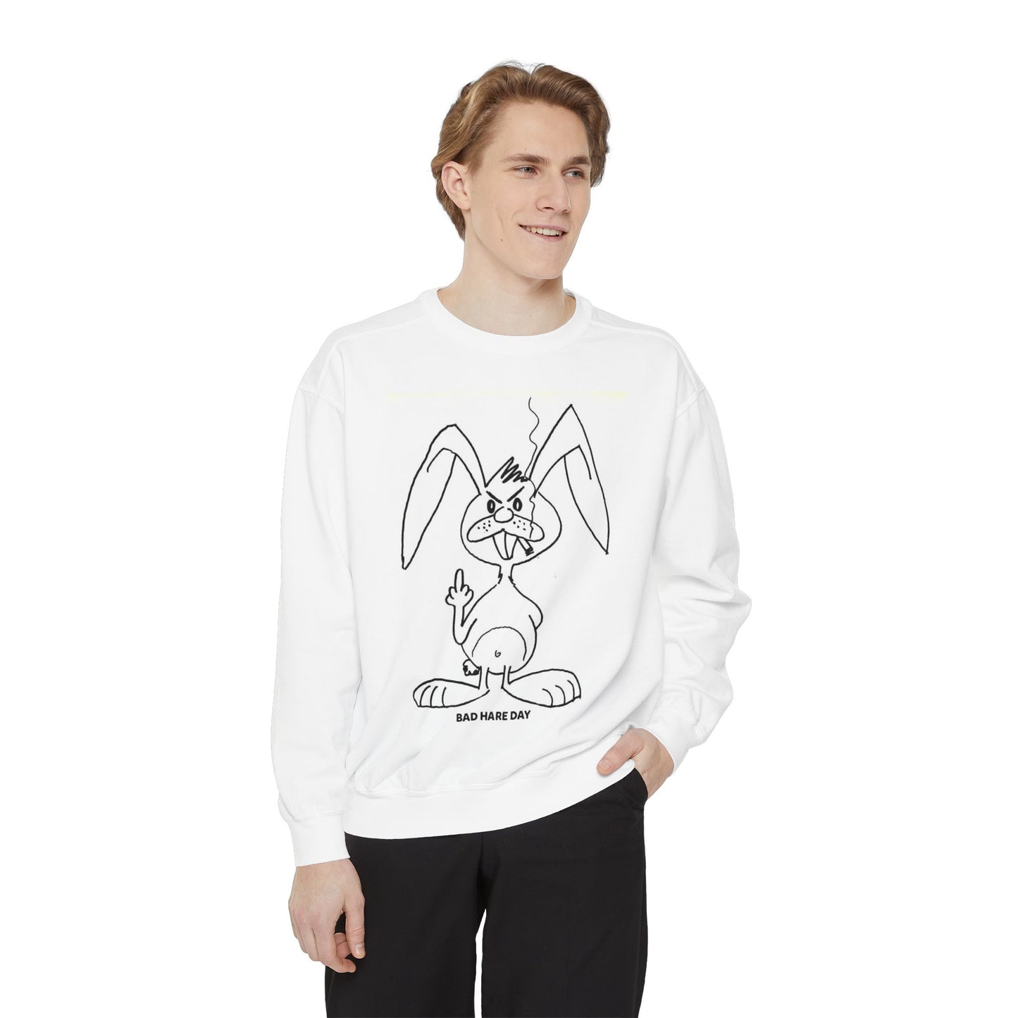 Bad Hare Day Unisex Garment-Dyed Sweatshirt