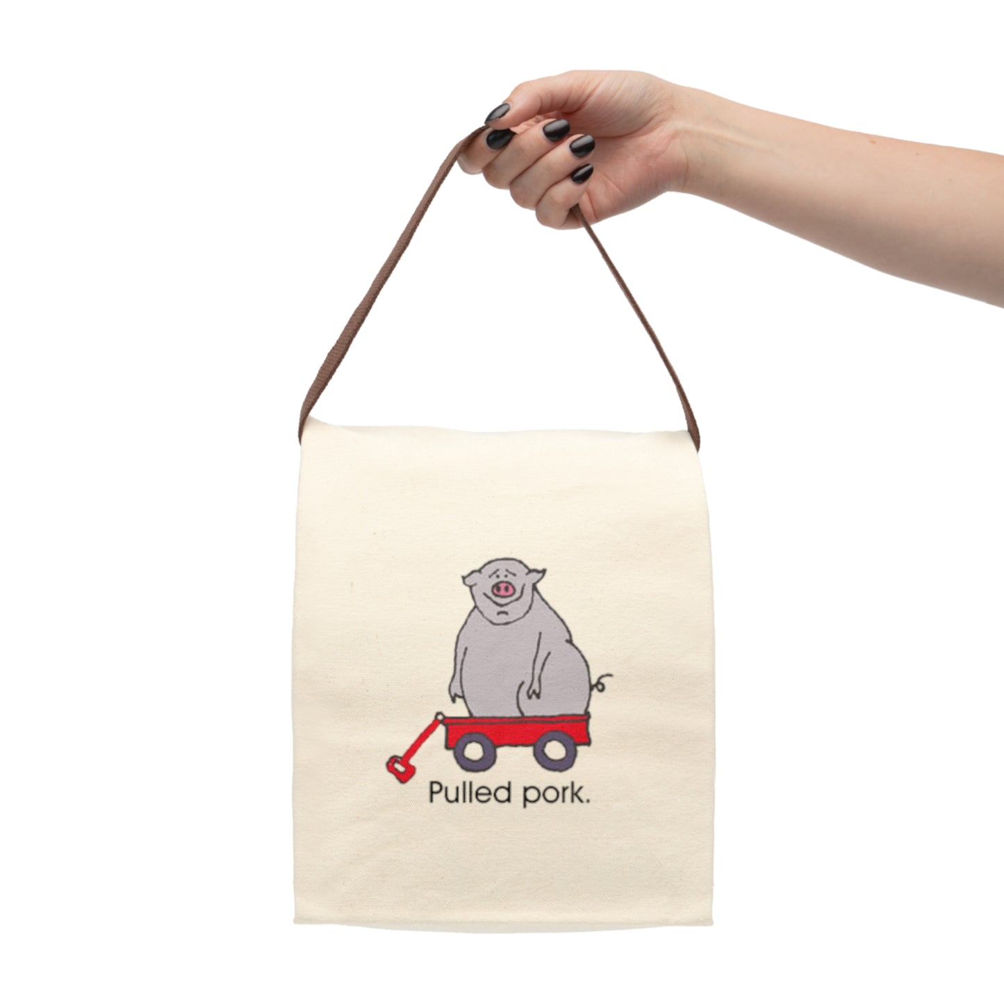 Pulled pork-Canvas Lunch Bag With Strap