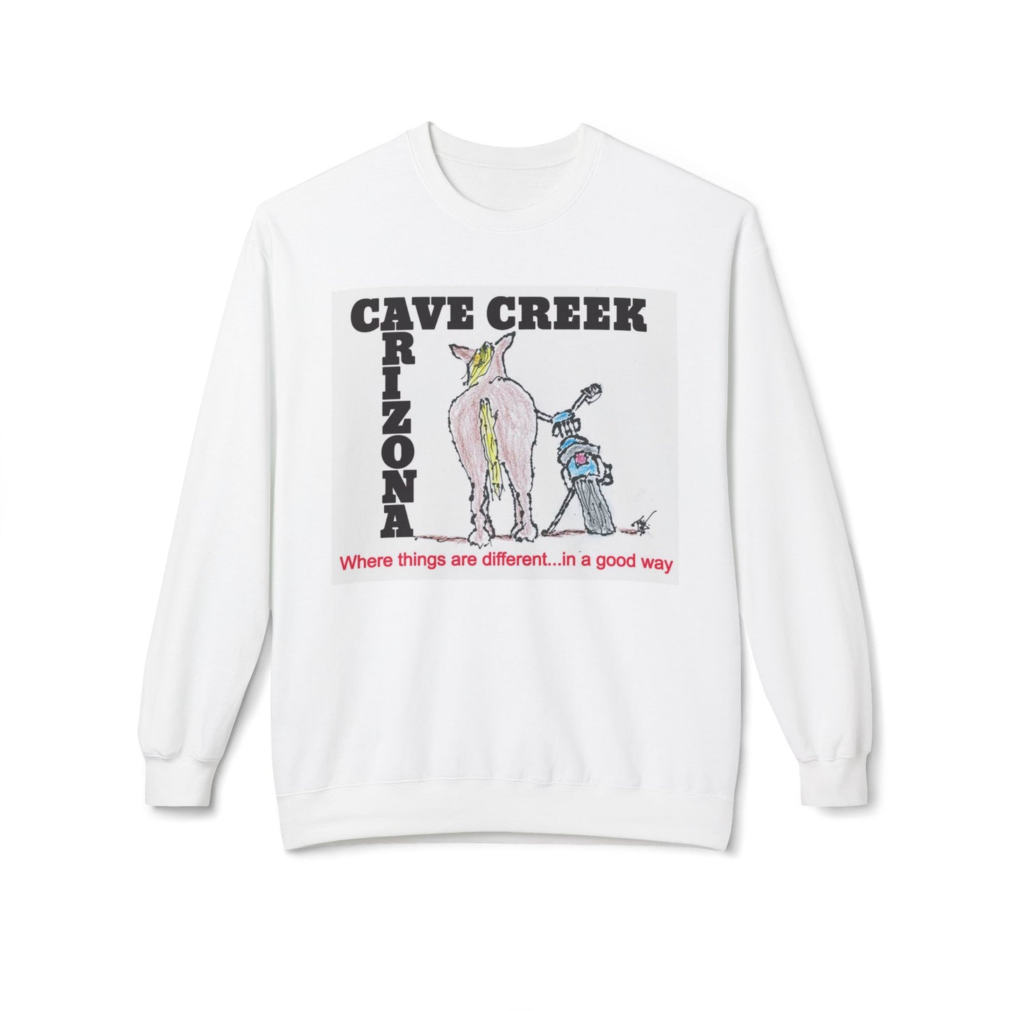 Cave Creek Fleece Crewneck Sweatshirt - Unique and Comfy