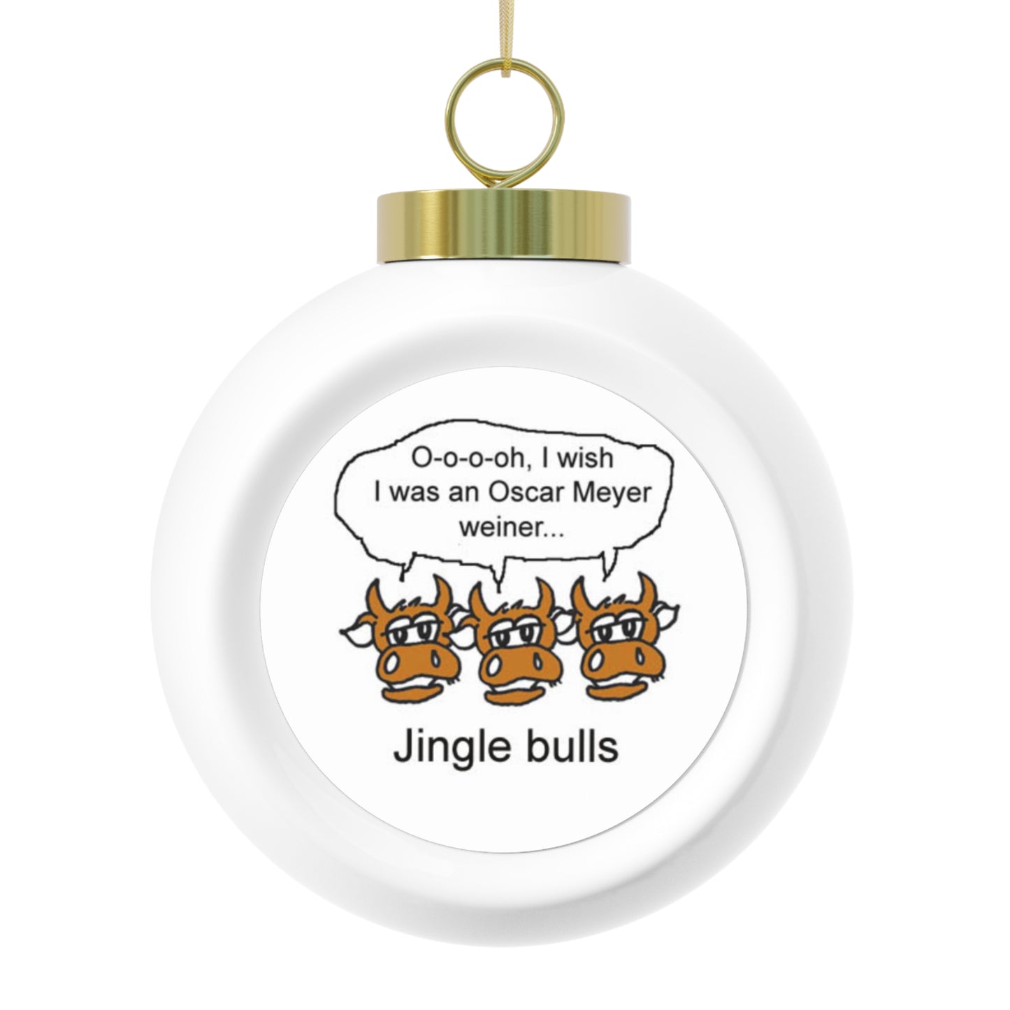 Jingle Bulls-Christmas Ball Ornament