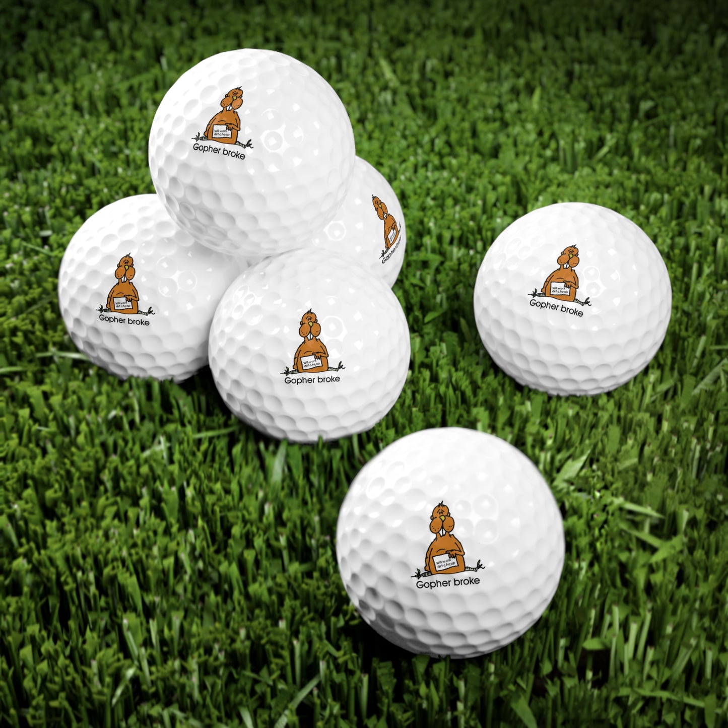 Gopher broke-Golf Balls, 6pcs