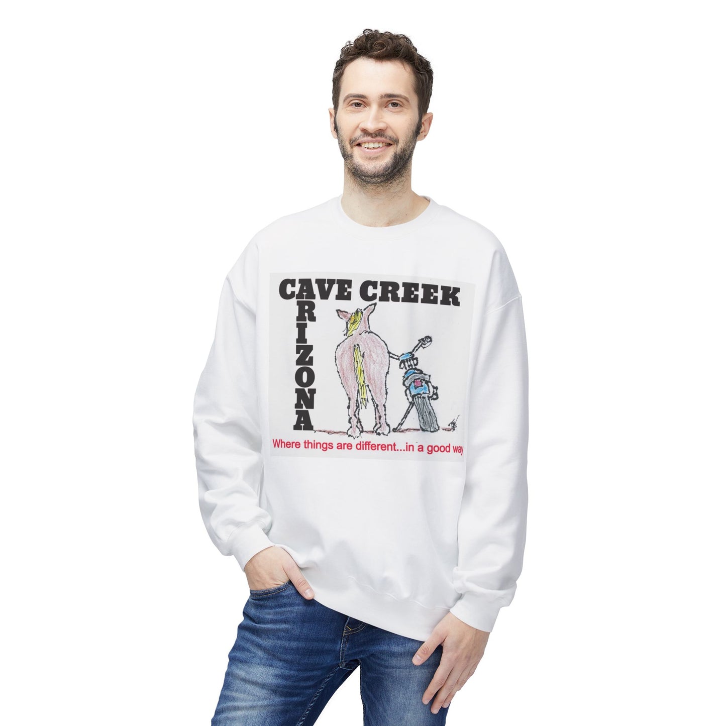 Cave Creek Fleece Crewneck Sweatshirt - Unique and Comfy